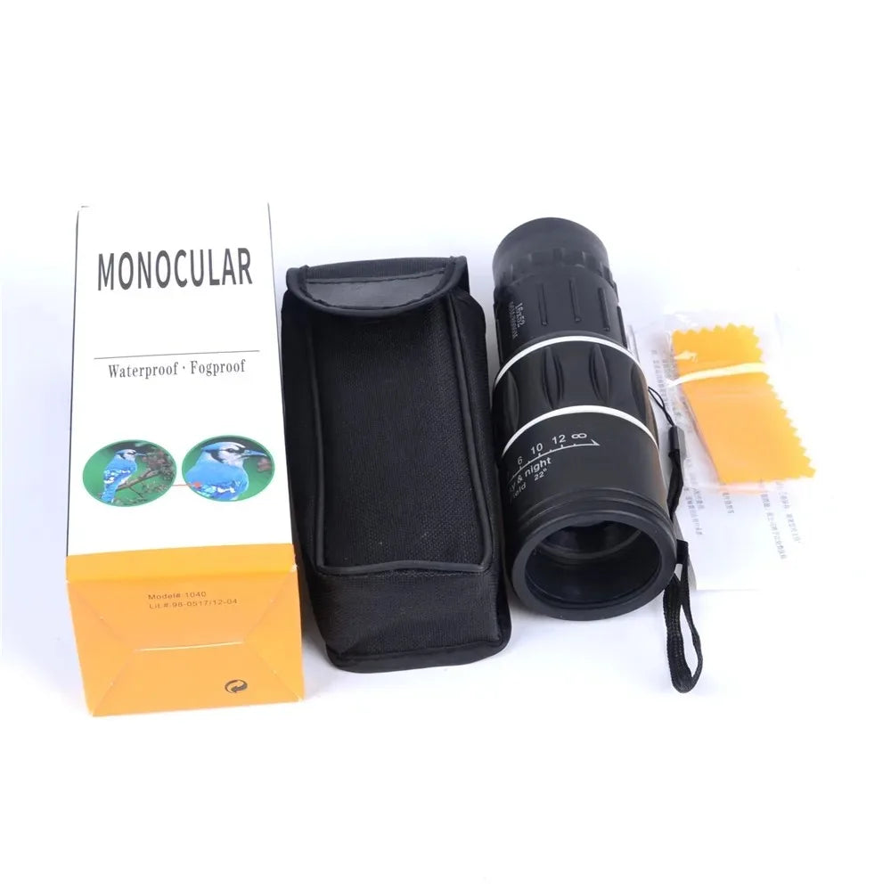 16x52 Monocular Binoculars Dual Focal Length Optical Zoom Binoculars for Birdwatching/Wildlife/Hunting/Camping/Hiking/Traveling