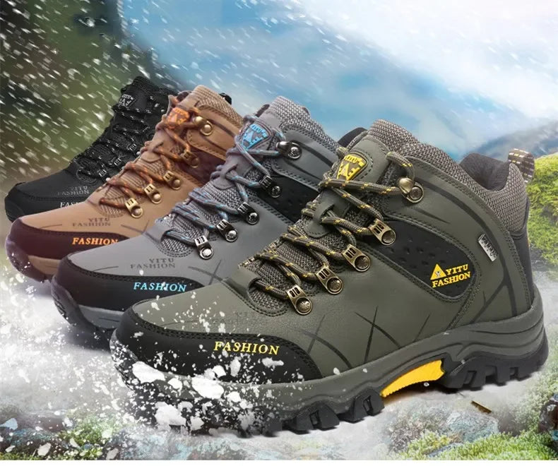 Hiking Shoes Men Ankle Boots Outdoor Camping Anti-collision Climbing Shoe Lace Up Climbing Trekking Sneakers