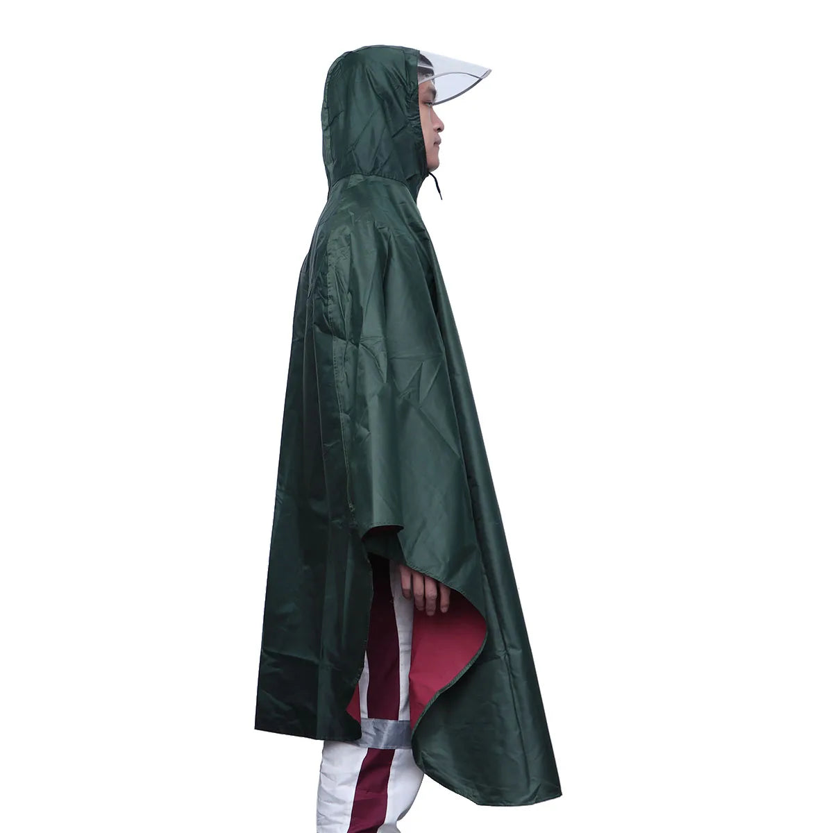 Rain Hooded Cape Raincoat Withraincover Ponchos Adults Hoods Hood Cloak Waterproof Riding Cycling Scooter