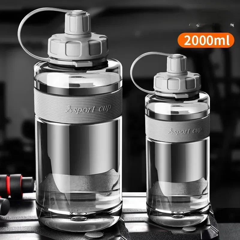 2 Liter Big Water Bottle with Straw 2L/1.5L/1L/0.6L Large Capacity School Gym Sports Drinking Bottles BPA Free Fitness