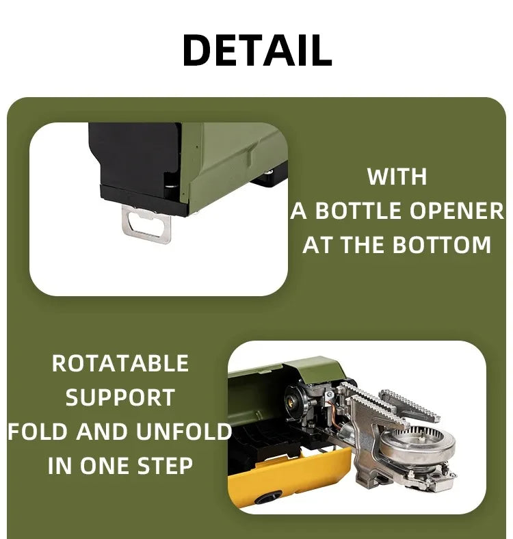 Outdoor Stove Camping Simple Design Compact Lightweight Easy To Carry High-strength Corrosion-resistant Diverse Safety Functions
