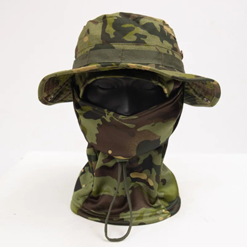Fishing Hat with Camouflage Design - Suitable for Outdoor Activities Like Hiking, Camping and Fishing