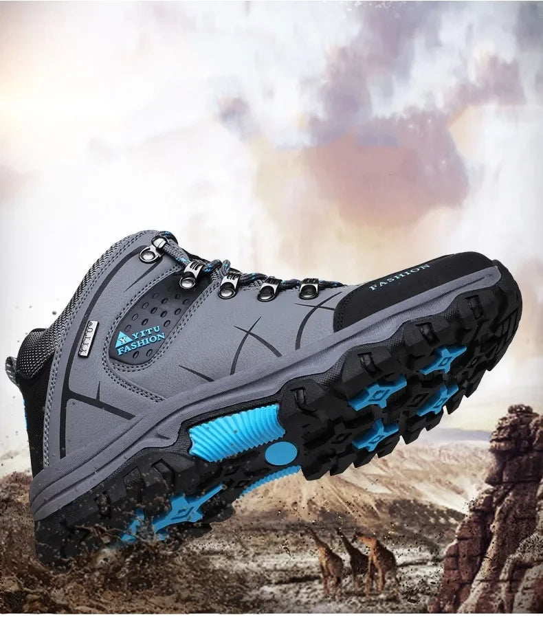 Hiking Shoes Men Ankle Boots Outdoor Camping Anti-collision Climbing Shoe Lace Up Climbing Trekking Sneakers