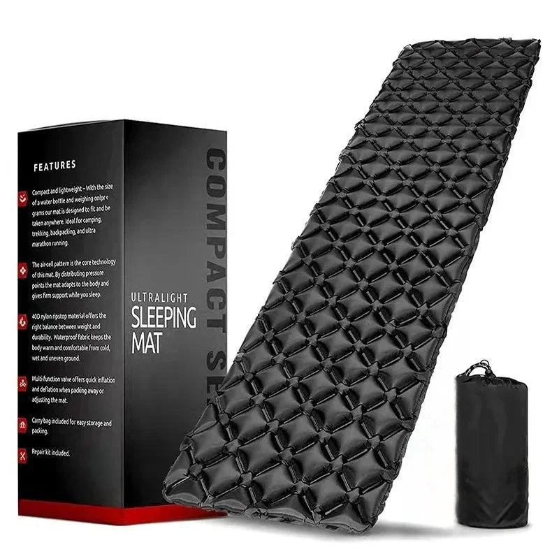 Inflatable Sleeping Pad  - Portable & Compact  Mat for Sleeping - Ultralight & Waterproof Sleeping Mat for Hiking