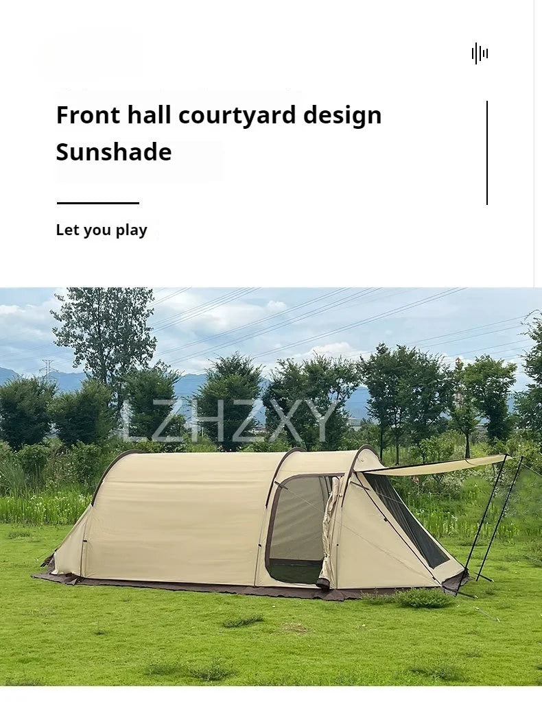 Outdoor camping tent one-bedroom one-living room large space thickened windproof rainproof and sunshade tent Camping Shelters