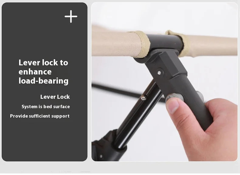 Lohascamping 90cm widen Camping cot Ultralight Portable High-low dual-purpose folding Bed Backpacking Travel hiking Sleeping Cot