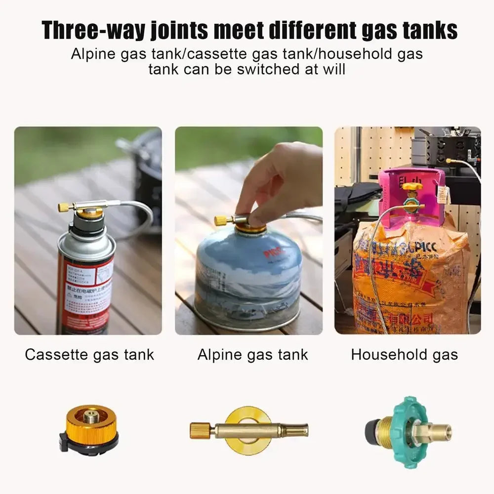 High Power Camping Stove Gas and Coal Stove Convenient Outdoor Camping Burner Gas Stove Windproof Stove Camping Fishing Burner