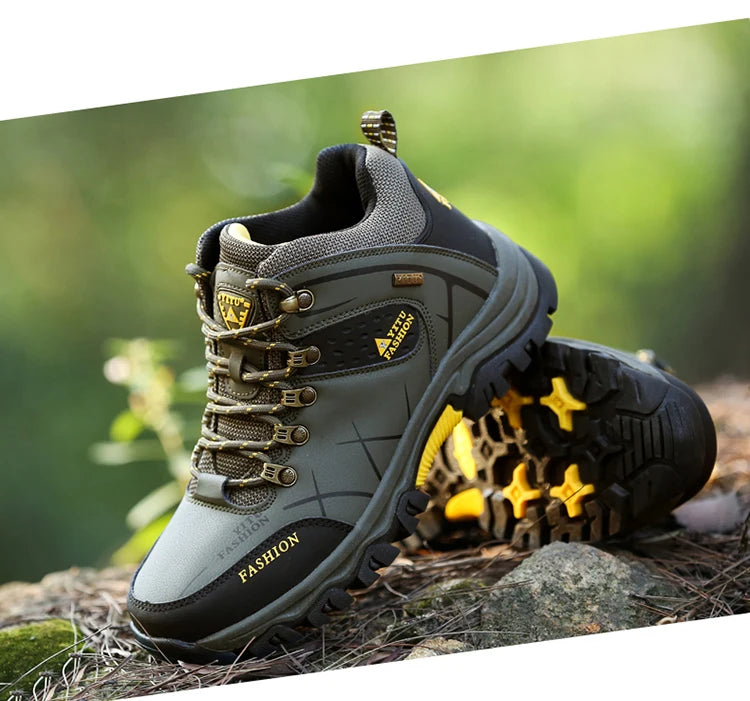 Men's Hiking Shoes Waterproof Wear-resistant Sports Camping Climbing Shoes Outdoor Trekking Tourism Shoe Fishing Hunting Boots