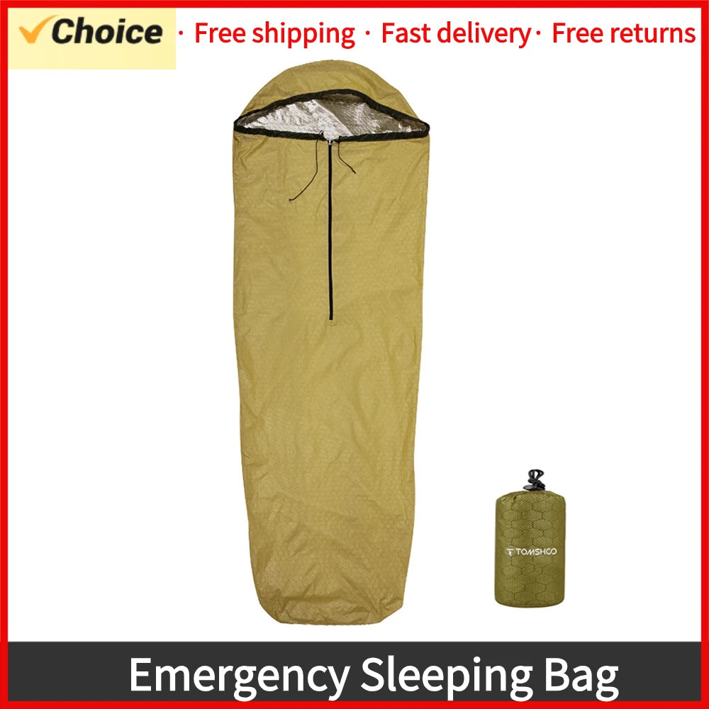 Sleeping Bag Waterproof Lightweight Thermal Emergency Sleeping Bag Survival Blanket Bag Camping Hiking Outdoor Activities
