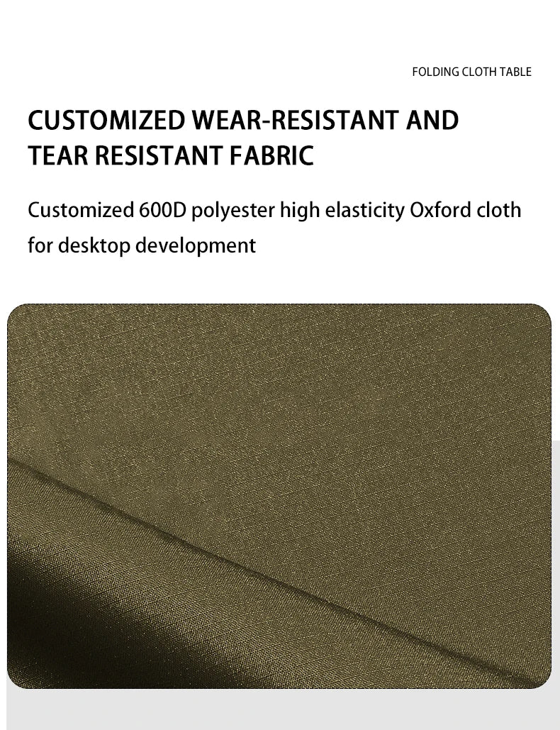 TARKA Camping Oxford Fabric Table Folding Desk Lightweight Foldable Cloth Tables Outdoor Fishing Picnic Desk Camping Equipment