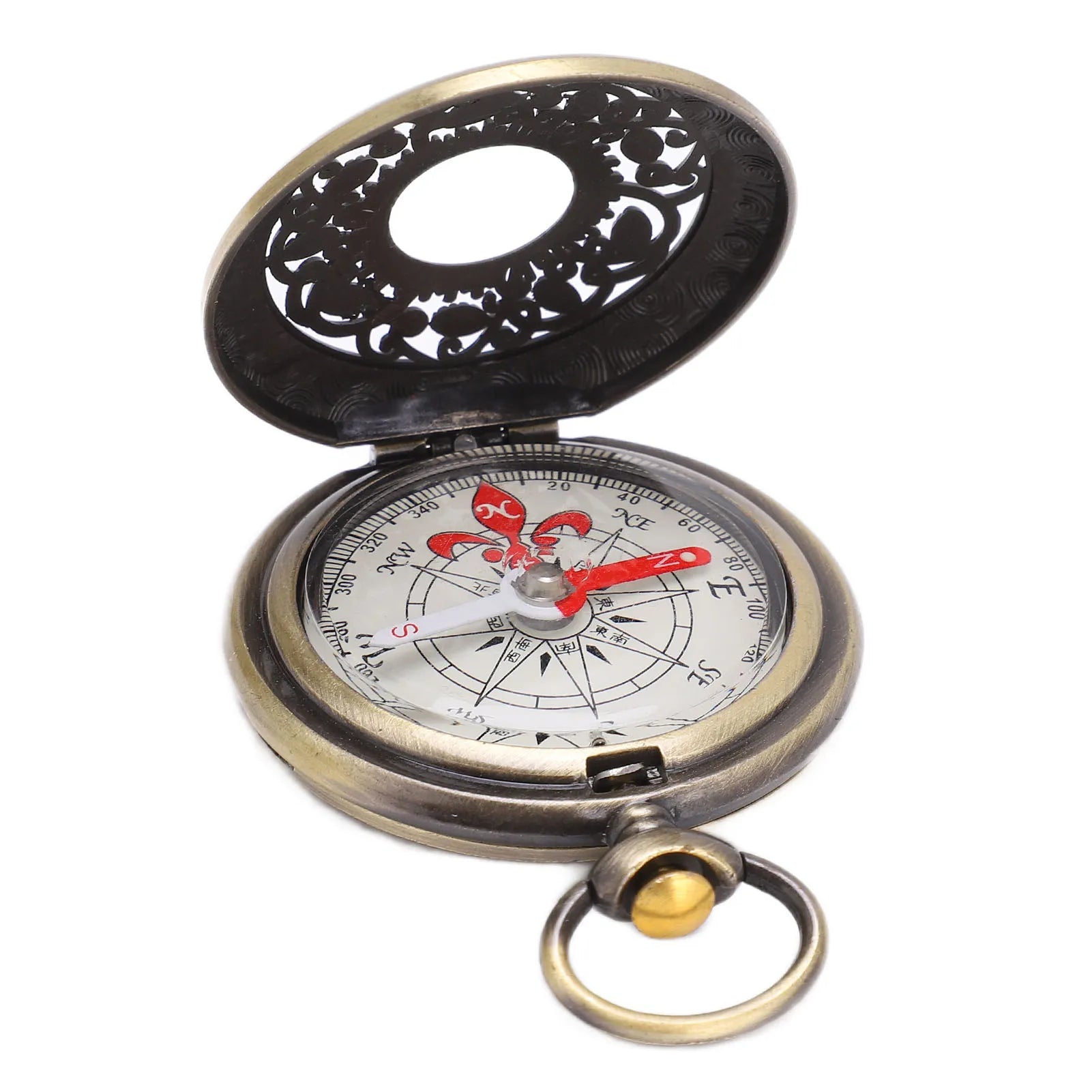Compass New Outdoor Camping Hiking Portable Pocket Brass Gold Color Copper Compass Navigation With Waterproof Characteristics