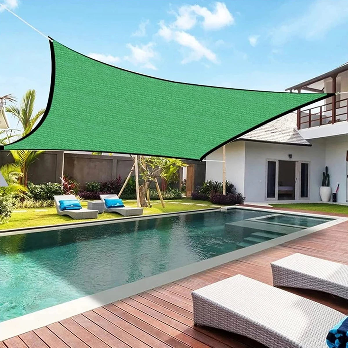 Sun Shade Awning Shelters Cloth Mesh Cover Outdoor Rectangle Sail Sunshade UV Protection  For Outdoor Plants Garden Patio Canopy