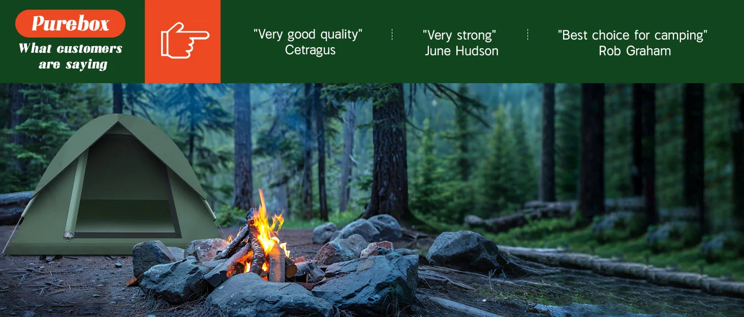 3-4 People Tents for Camping with Shelter 100% Waterproof Windproof  Easy Set Up Tent with Removable for Adventure Backyard