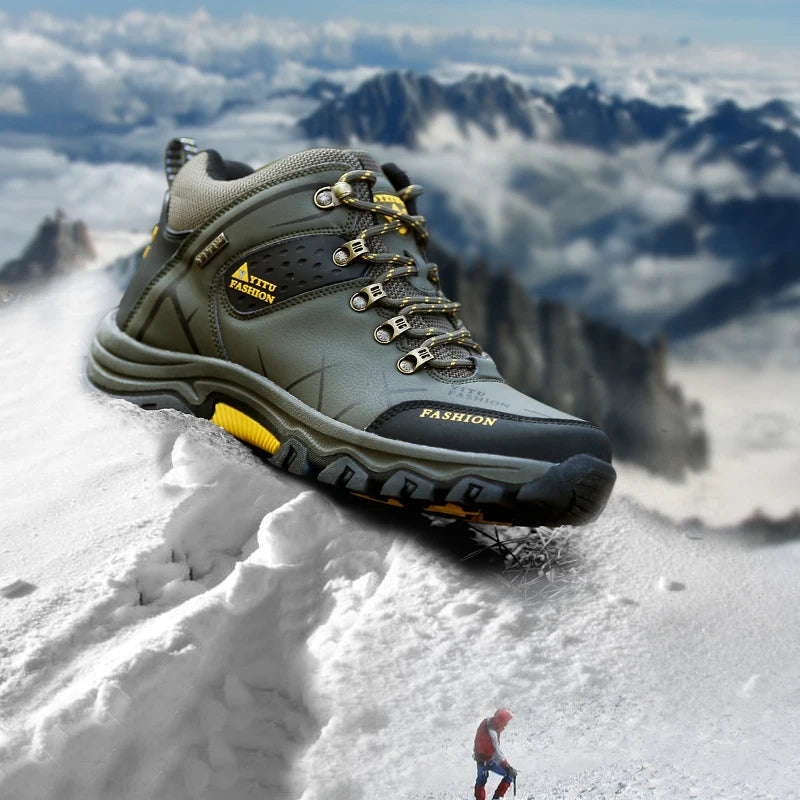 Men's Hiking Shoes Waterproof Wear-resistant Sports Camping Climbing Shoes Outdoor Trekking Tourism Shoe Fishing Hunting Boots