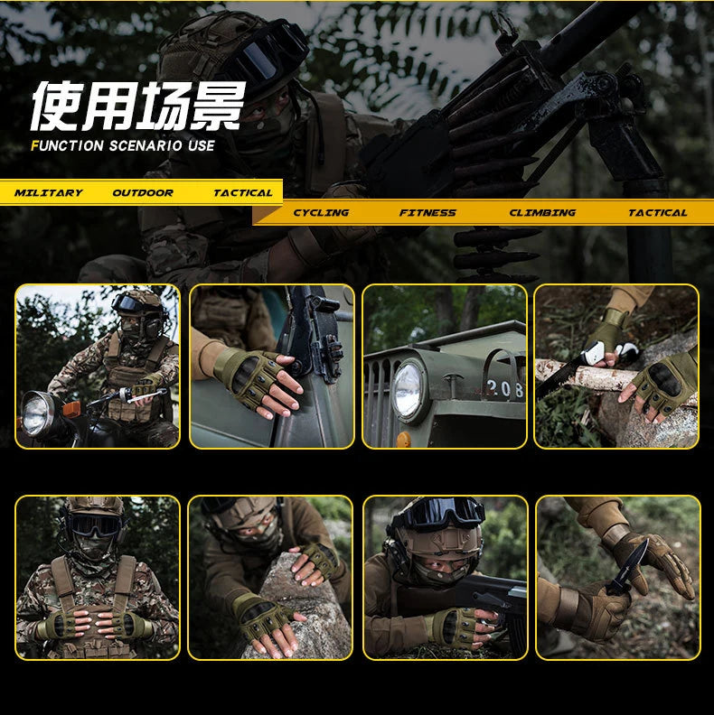 Tactical Gloves for Men Women Spring Summer Protective Soft Shell Anti Slip Outdoor Motorcycle Sports Training Military Cycling