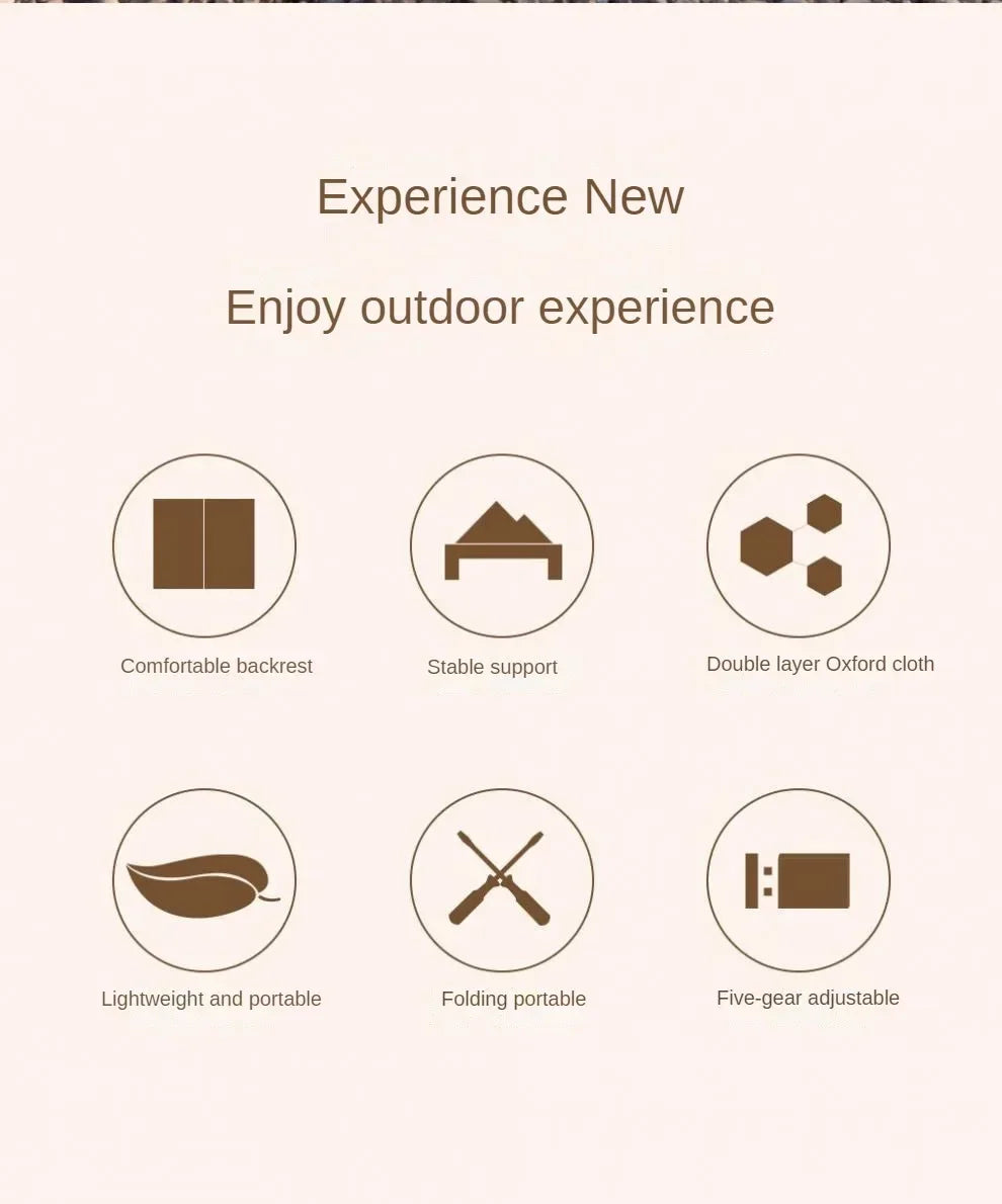 Angle Adjustable Camping Chair with Detachable Pillows,long Camping Chair Fishing Chair Folding for Camping Fishing Hiking