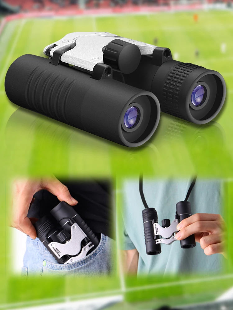 8x21 High Definition Large Field View Binoculars Easy Focus Mini Pocket Binoculars for Bird Watching Hunting Concert Theater