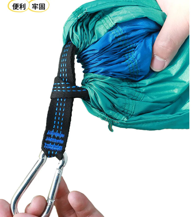 Ultralight Outdoor Hammock – Portable, Anti-Rollover, High Weight Capacity, Parachute Fabric Camping Double Hammock