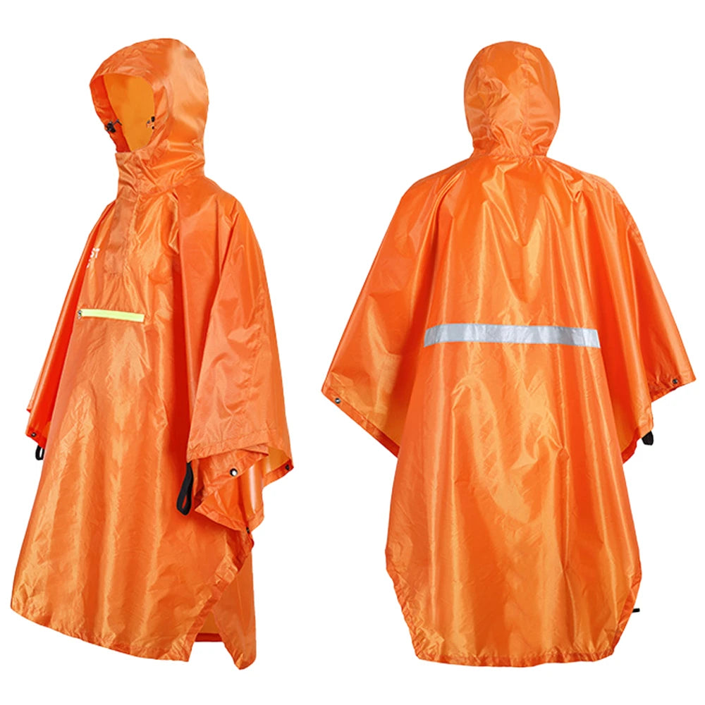 Men Women Raincoat Waterproof Durable Rainwear with Reflective Strip with Reflector Rainproof Poncho