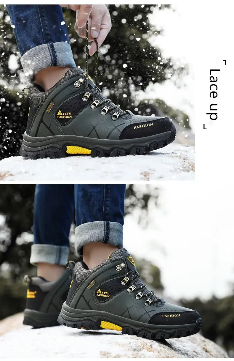 Hiking Shoes Men Ankle Boots Outdoor Camping Anti-collision Climbing Shoe Lace Up Climbing Trekking Sneakers