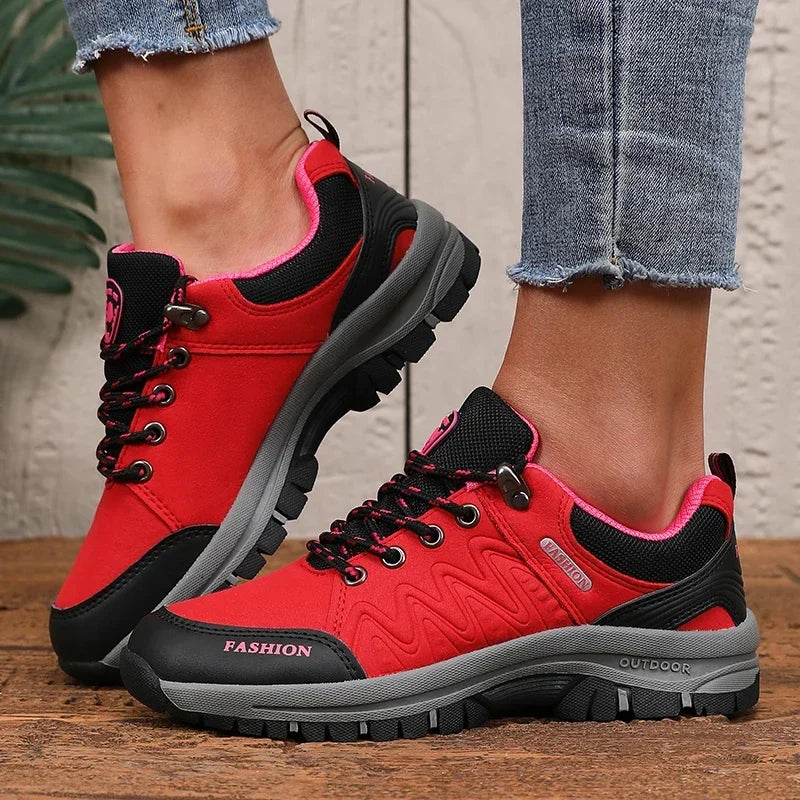 Women's Hiking Sneakers Fashionable Breathable Upper Outdoor Camping Shoes Anti Slip Flexible Female Designer Vulcanized Shoes