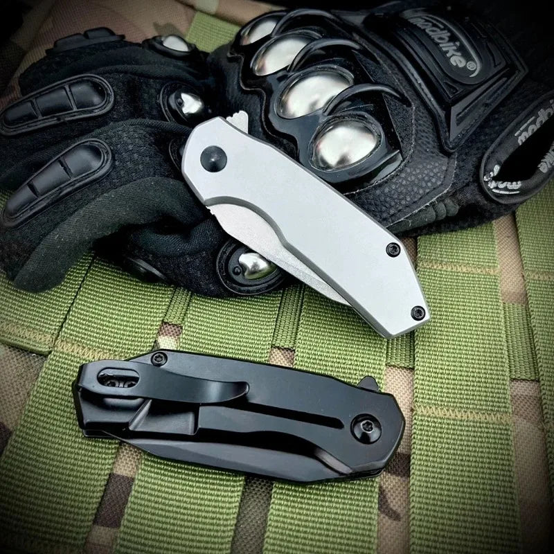 KS 1375 Pocket Knife 420 Steel Handle Outdoor Adventure Combat Sharp Cut Safari Multi-functional Camping Accessories Men's Gift