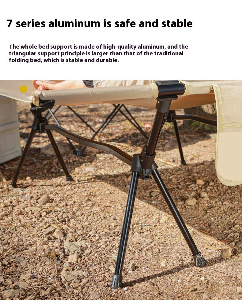 Lohascamping 90cm widen Camping cot Ultralight Portable High-low dual-purpose folding Bed Backpacking Travel hiking Sleeping Cot