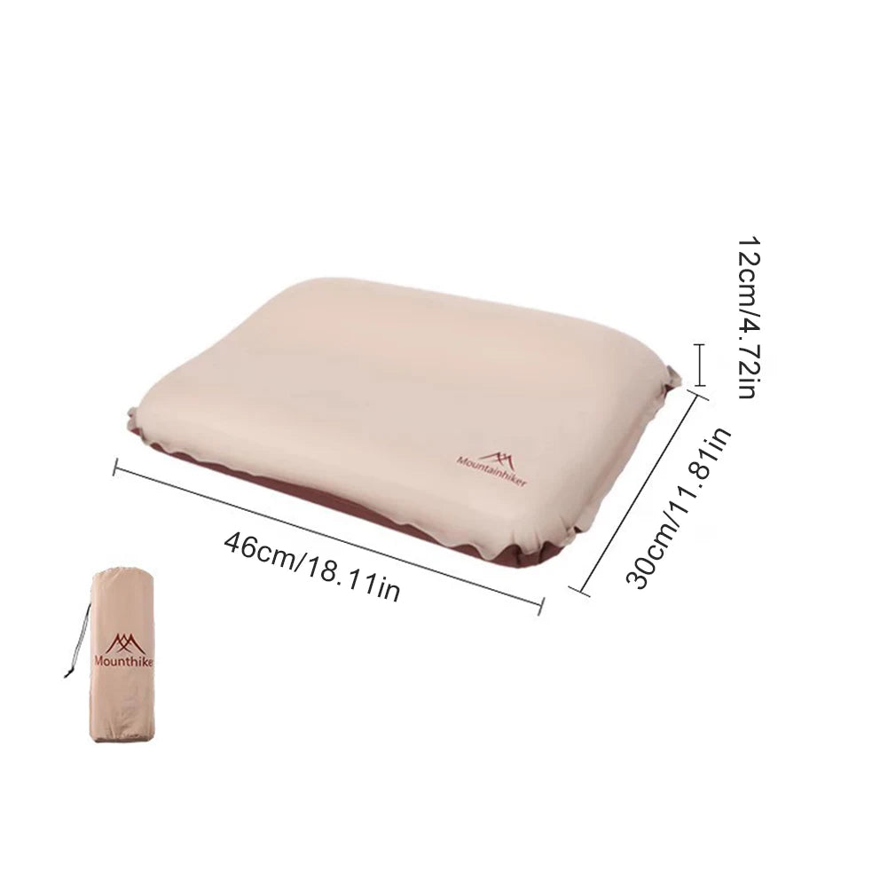 Camping Air Pillow Neck Protect Outdoor Sleeping Pillow Ergonomic Portable Self Inflating Pillow for Car Airplane Train Office