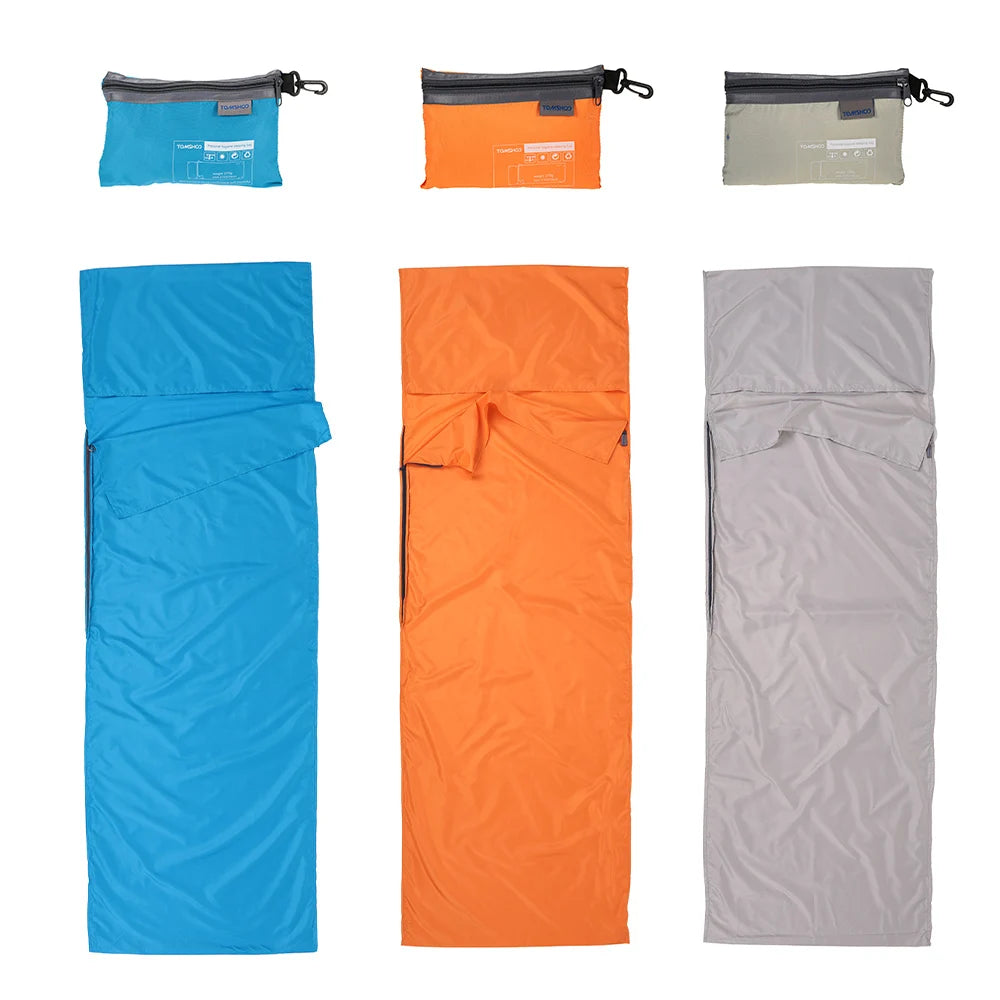 Sleeping Bag Lightweight Outdoor Liner Polyester Pongee Portable Single Sleeping Bags Camping Travel Hotel Sleep Bag 75*210CM