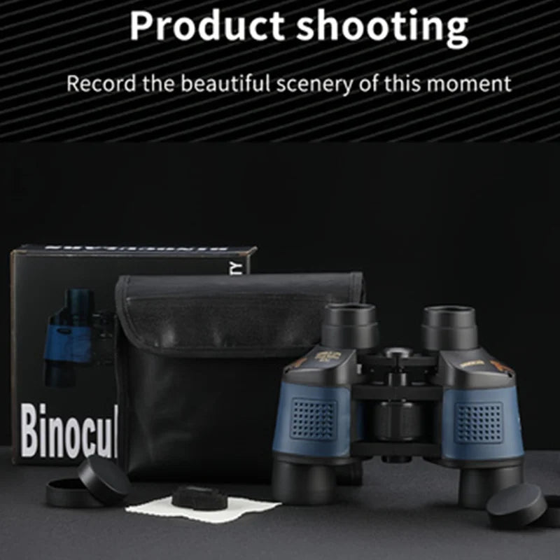 High-definition high-magnification 735 binoculars are portable and compact for bird watching, sightseeing and travel