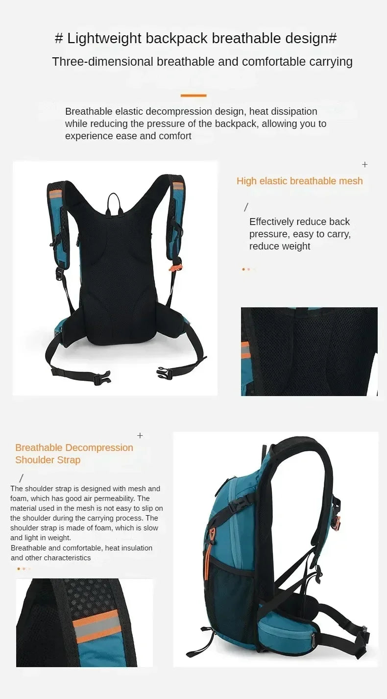 25L waterproof and breathable outdoor camping backpack, large capacity outdoor hiking and adventure sports backpack