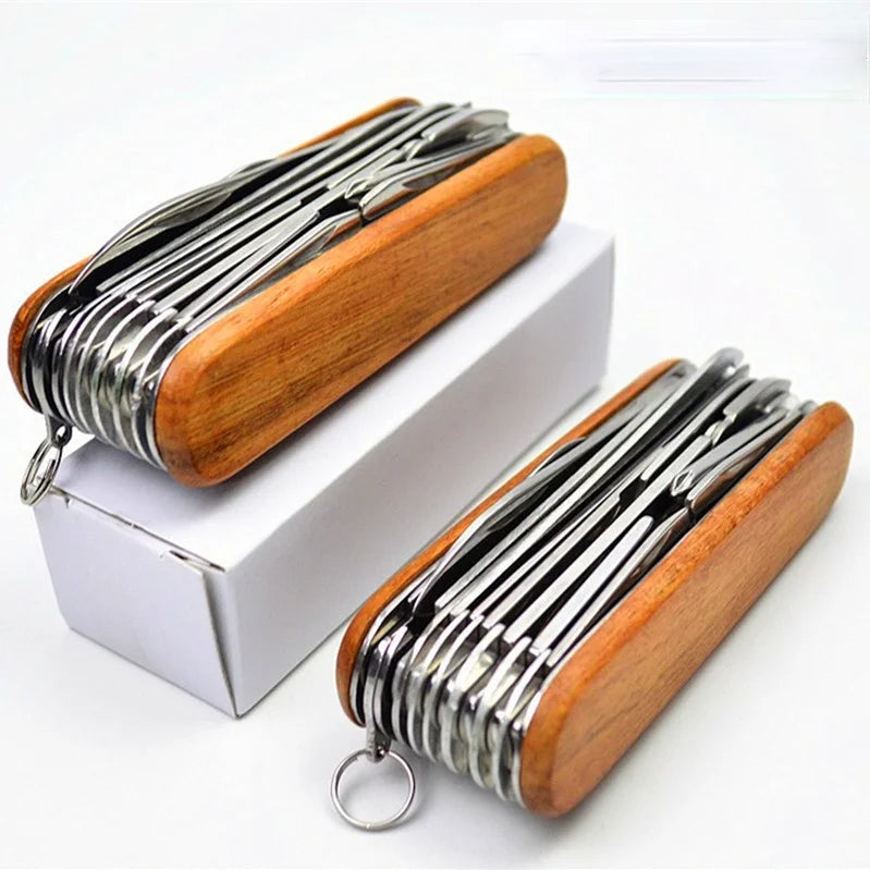 17 in 1 Multi tool Pocket Knife Portable Folding knife Stainless Steel Pocket Camping Pliers Knife Multifunctional Folding Knife