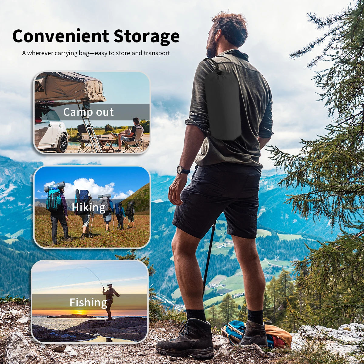 Outdoor Sleeping Pad with Pillow Ultralight, 77”*23.6”*2.4” Inflatable Camp Sleeping Mattress for Adult