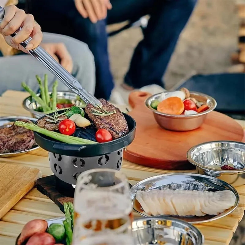 High Power Camping Stove Gas and Coal Stove Convenient Outdoor Camping Burner Gas Stove Windproof Stove Camping Fishing Burner