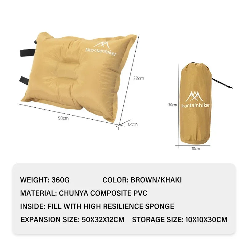 Camping Air Pillow High Rebound Compressible Travel Pillow 3D Ultralight Self Inflating Pillow Home Outdoor Camping Pillow