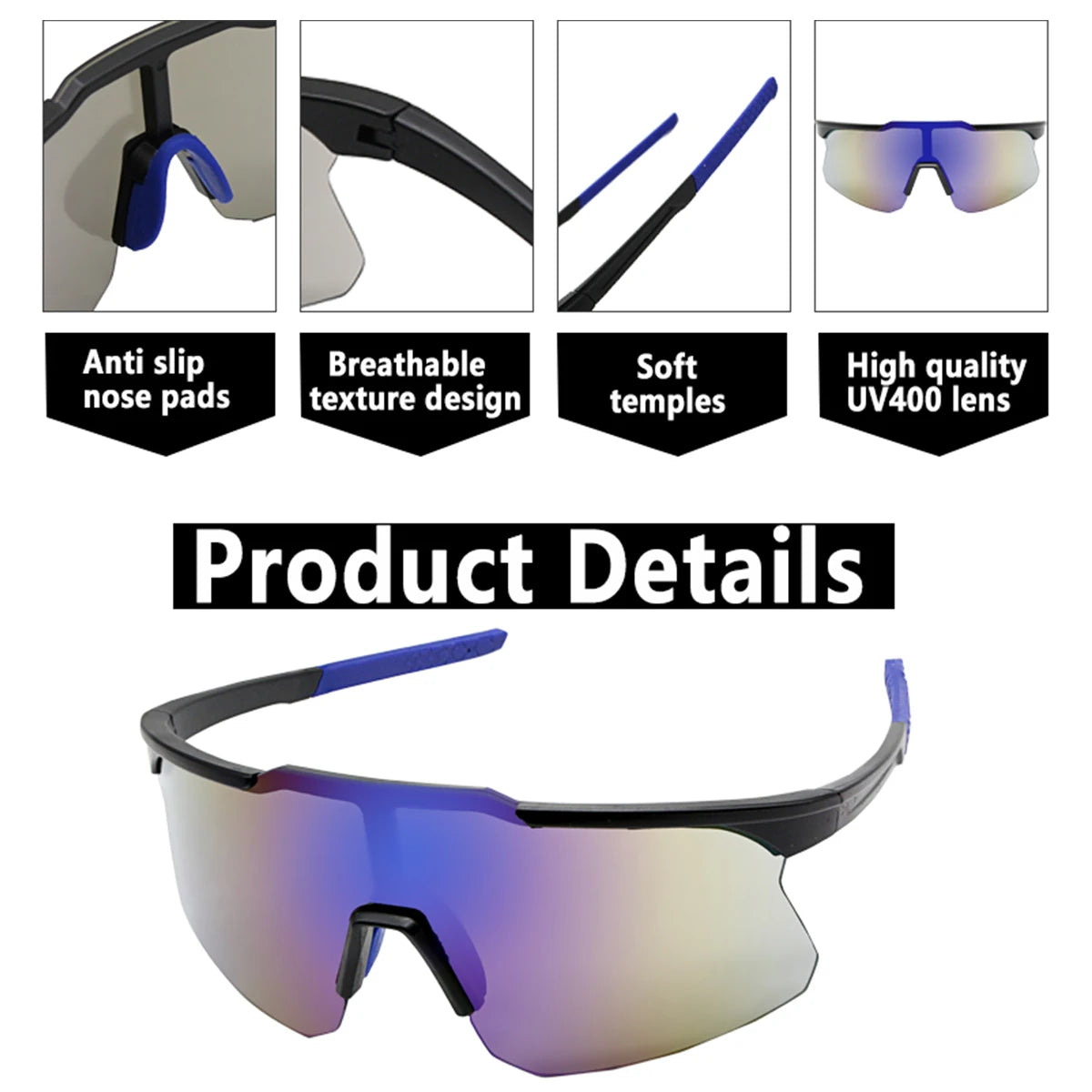 Riding Cycling Sunglasses Mtb Cycling Glasses Goggles Bicycle Mountain Bike Glasses Men's Women Outdoor Sport Eyewear