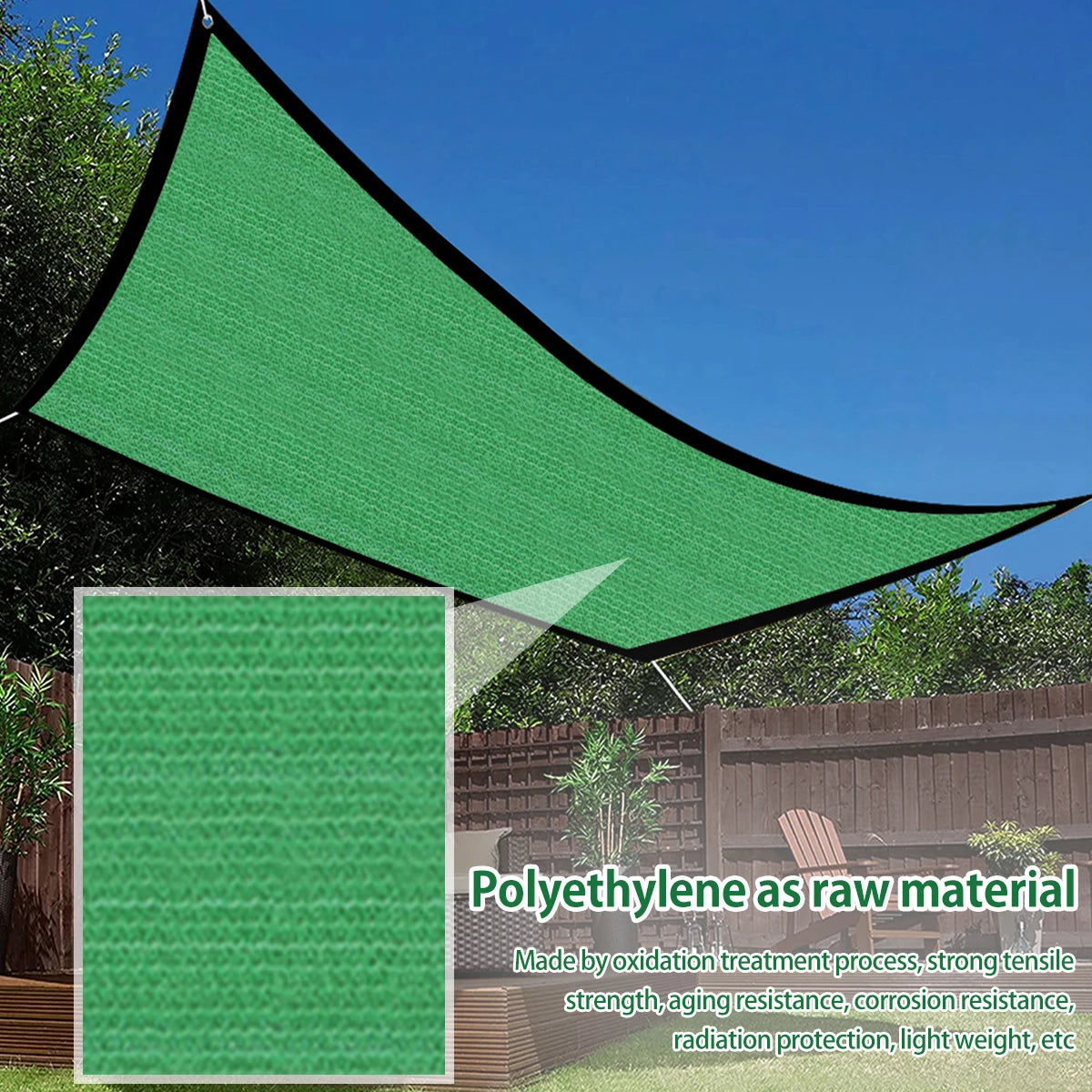 Sun Shade Awning Shelters Cloth Mesh Cover Outdoor Rectangle Sail Sunshade UV Protection  For Outdoor Plants Garden Patio Canopy