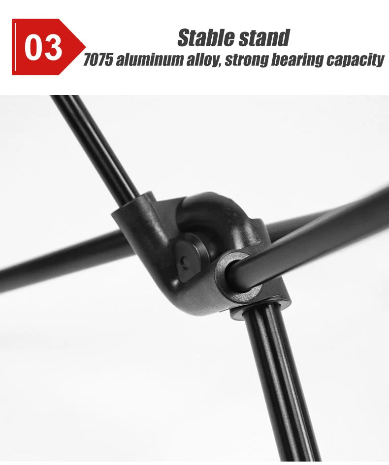 WESTTUNE Universal Camping Chair Foot Rest Folding Attachable Footrest Lightweight Footstool for Outdoor Fishing Beach Hiking