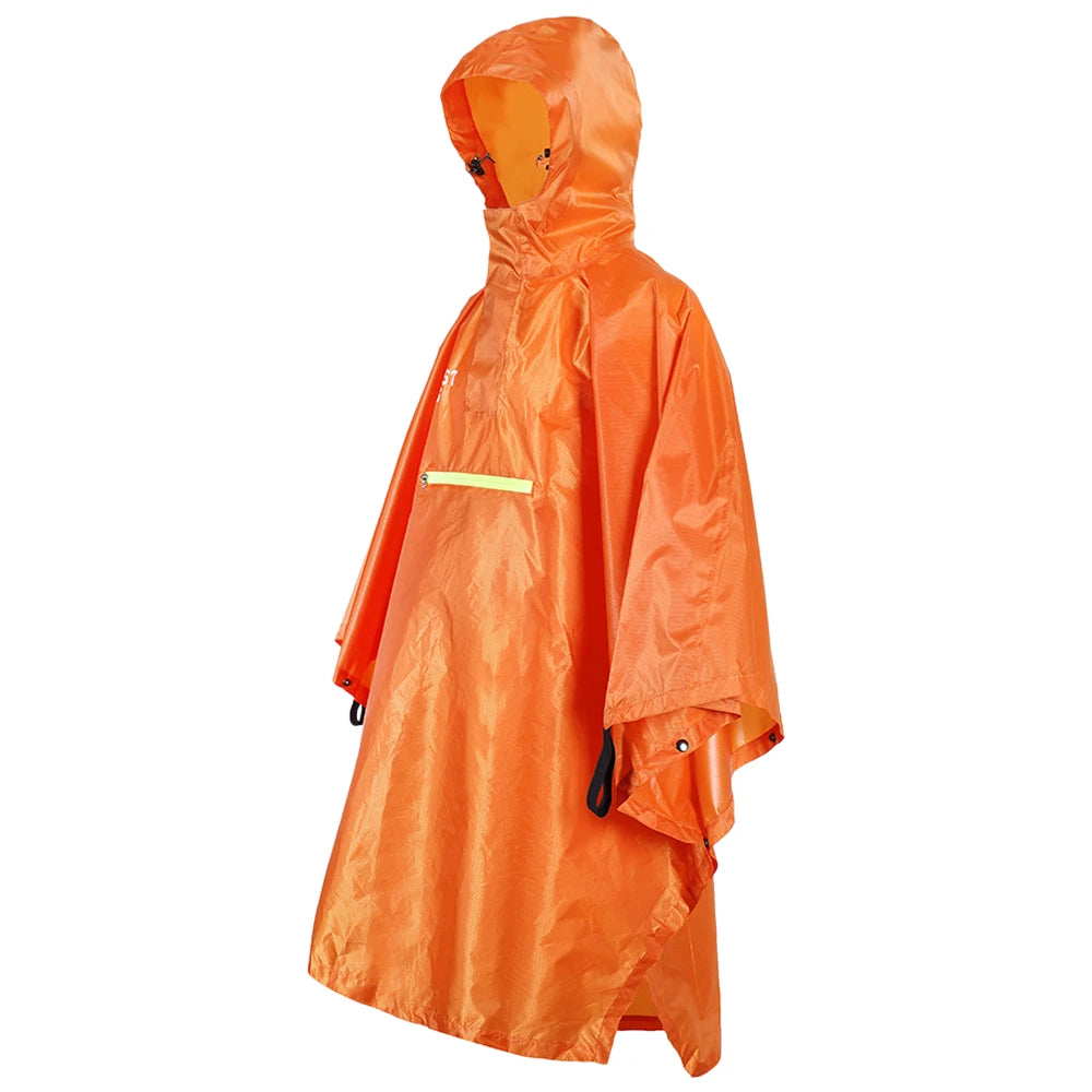 Men Women Raincoat Waterproof Durable Rainwear with Reflective Strip with Reflector Rainproof Poncho