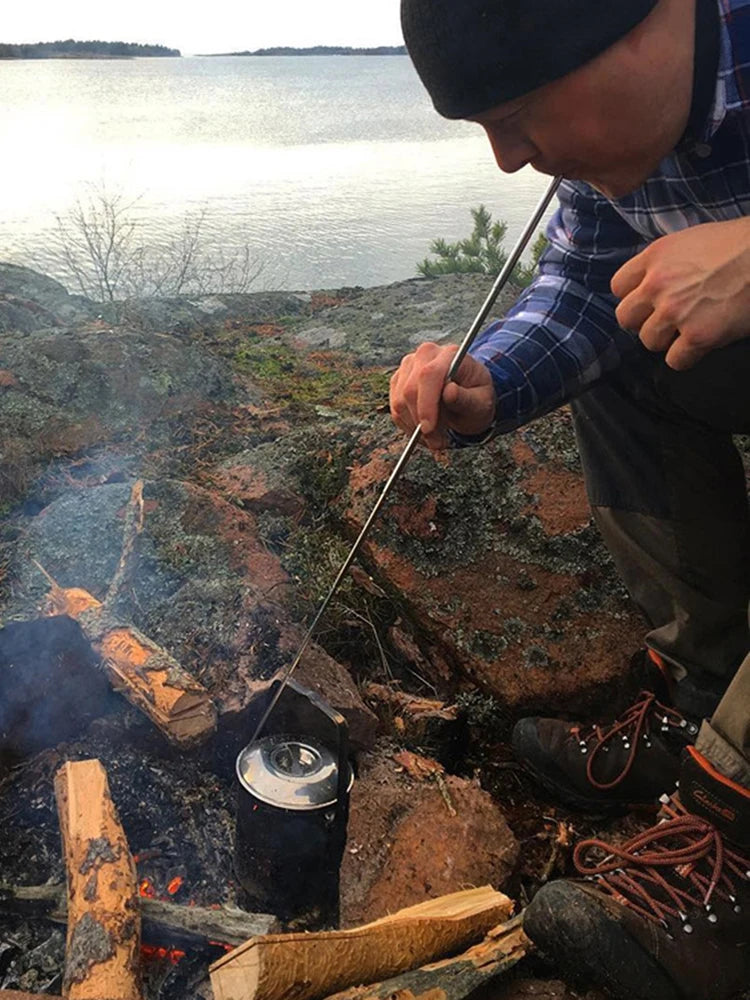 Blow Fire Tube Collapsible Blowing Fire Stick for Outdoor Camping Cooking Tools