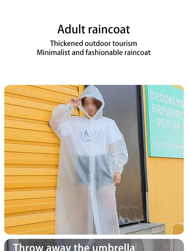 Raincoat Non-disposable Unisex Thickened Waterproof Outdoor Clothing Long Section of Anti-storm Rain Rainwear