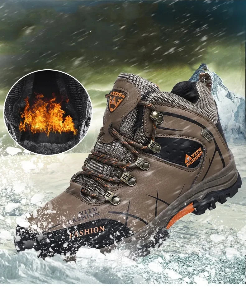 Hiking Shoes Men Ankle Boots Outdoor Camping Anti-collision Climbing Shoe Lace Up Climbing Trekking Sneakers