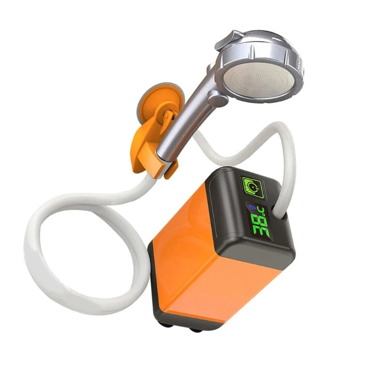 Portable Shower for Camping, Outdoor Electric Shower Rechargeable Pump with Digital Display, Camping Shower Head Drop Shipping