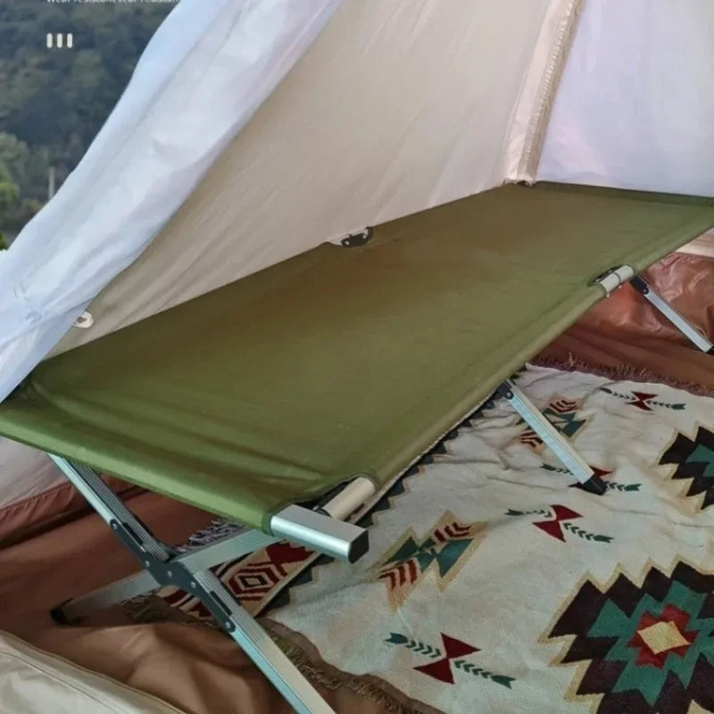 Outdoor Camping Cot Ultralight Portable Aluminum Alloy Bed Folding Sleeping Bed bivouac Hiking Picnic Double Stool Camping Bed