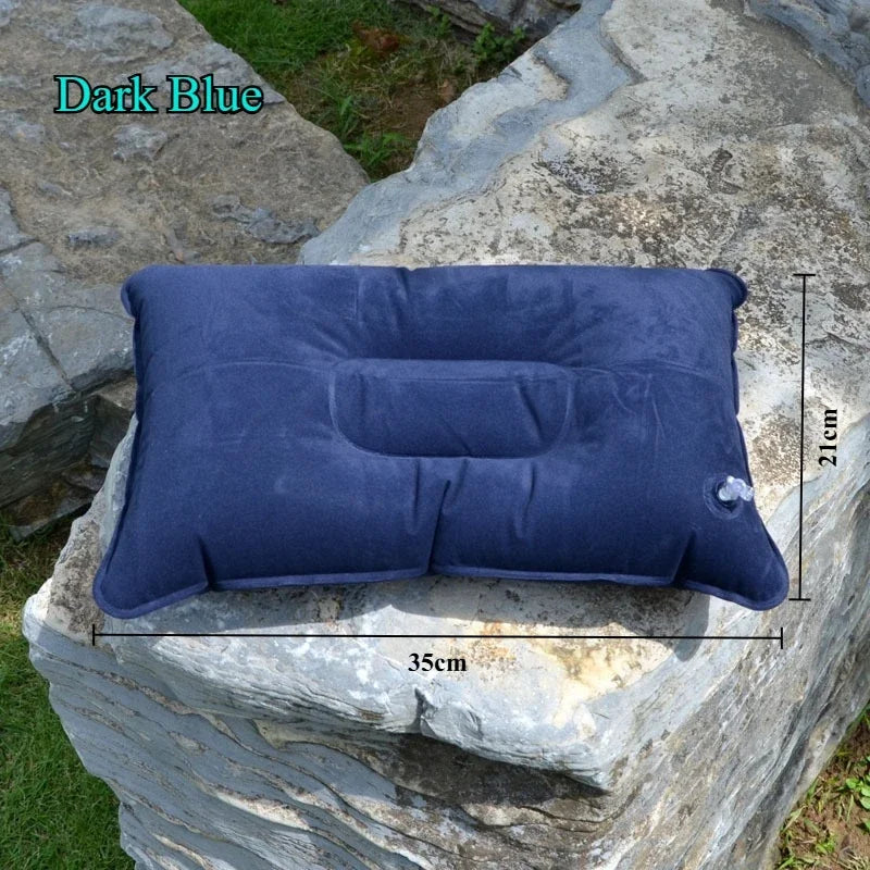 Outdoor Camping Pillows Portable Fold Inflatable Air Pillow Outdoor Pillow Travel Sleeping Ultralight Inflatable Air PVC Pillow