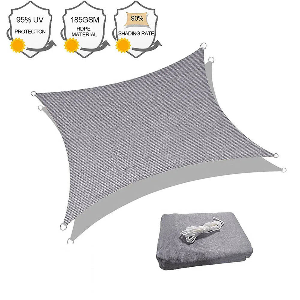 Big Sizes Rectangle Sun Shade Sail Waterproof Outdoor Garden Patio Party Sunscreen Awing Sun Canopy For Beach Camping Pool