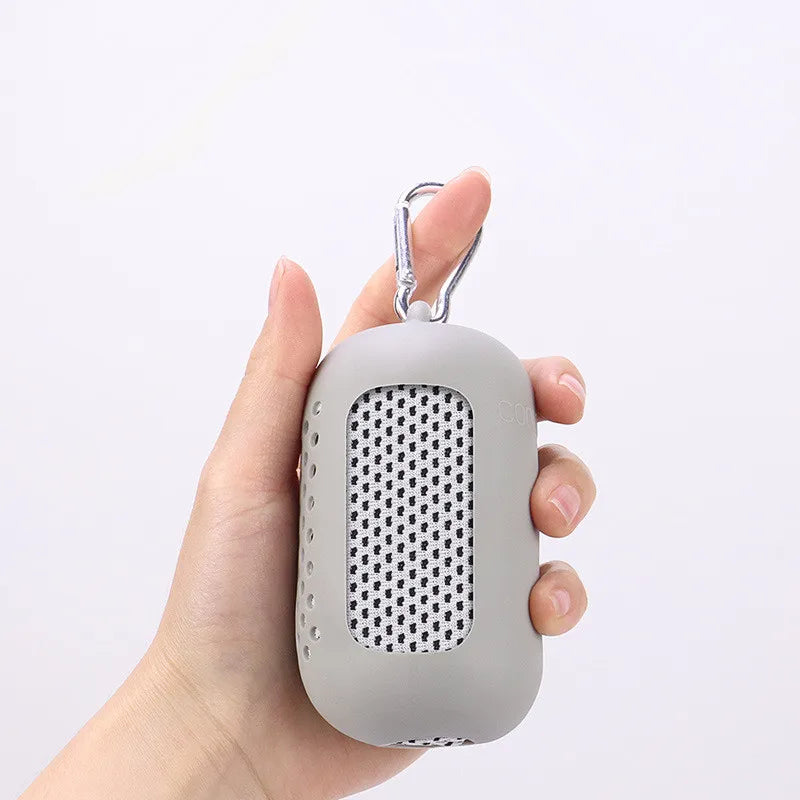 Cooling Towel Circular Silicone Wrapped Cold Towel Quick Drying Microfiber Towels Beach Accessories Towel Sport Fitness