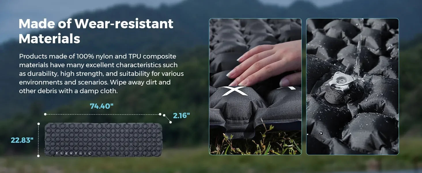 ZERO MATTRESS SLEEPING PAD With Nylon & TPU Material,Suitable for Camping, Picnic, Beach, Ergonomic Design,Water-Resistant