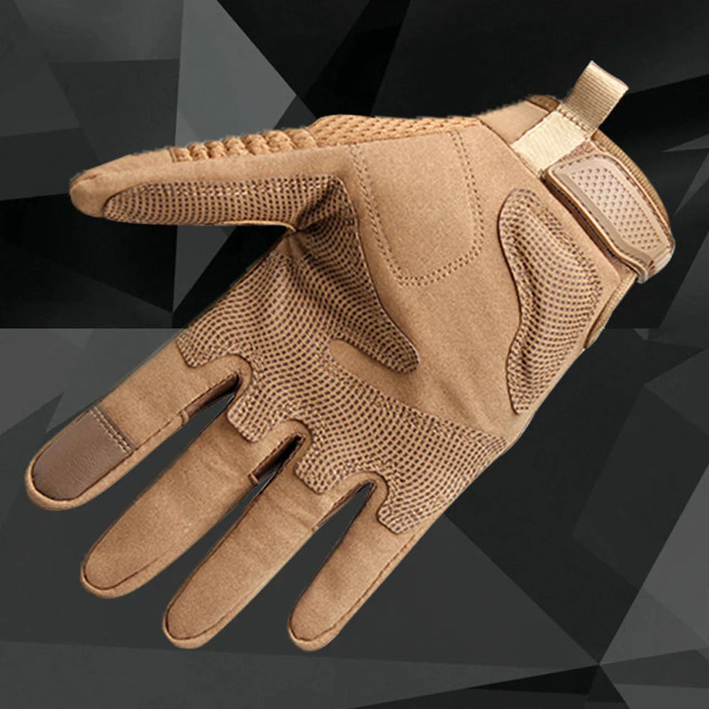 Tactical Gloves Touch Screen PU Leather Protective Shell Non-slip Gear Outdoor Hunting Paintball Motorcycle Sport Cycling Work