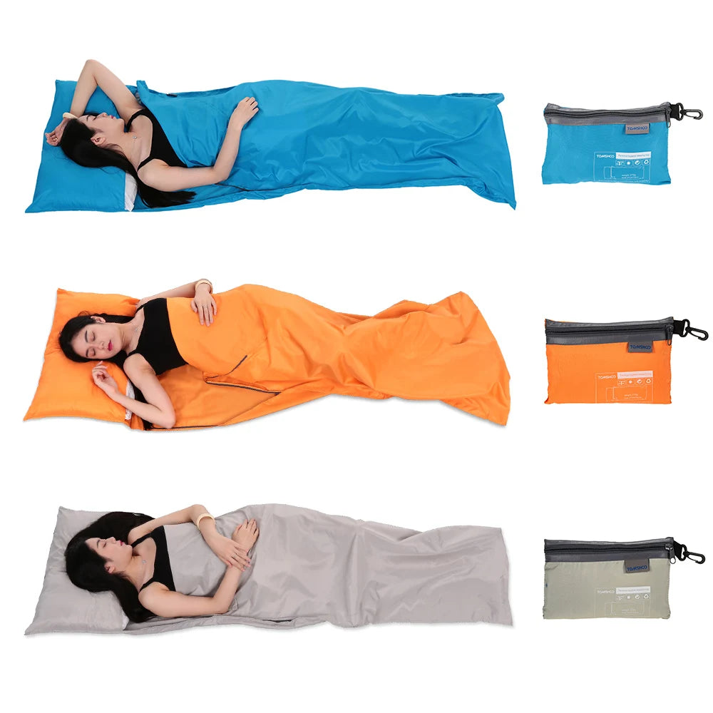 Sleeping Bag Lightweight Outdoor Liner Polyester Pongee Portable Single Sleeping Bags Camping Travel Hotel Sleep Bag 75*210CM